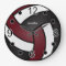 Volleyball | Black, White and Dark Red