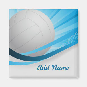 Volleyball blue Customise Personalise Magnet
