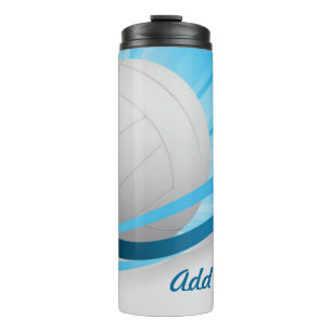 Volleyball blue Customise Personalise Thermal Tumbler