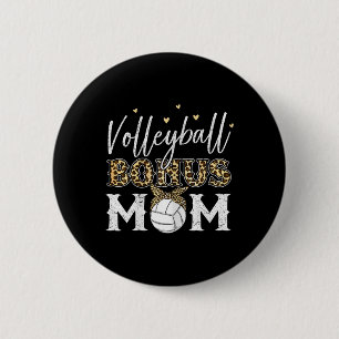 Volleyball Bonus Mum Step Mum Volleyball Mum  6 Cm Round Badge