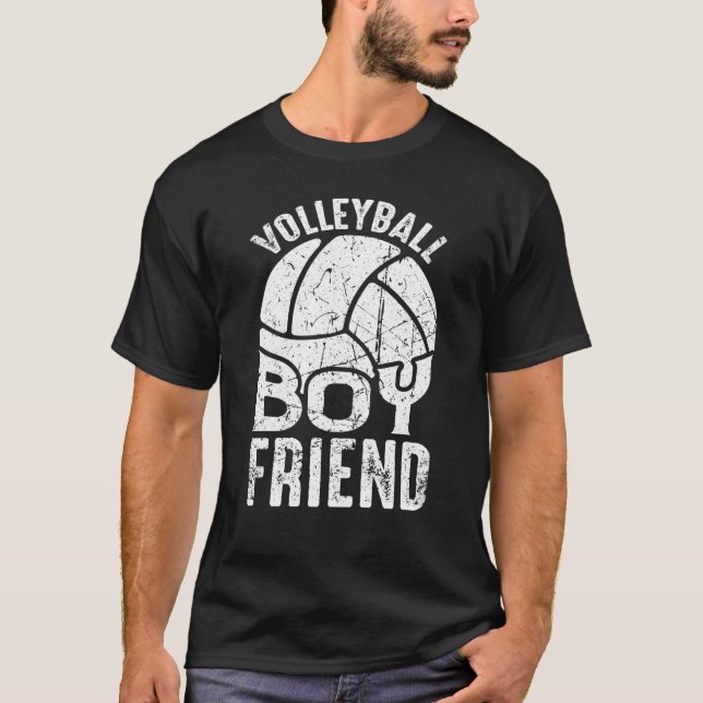 Volleyball Boyfriend Coach Fan Player T-Shirt (Front)