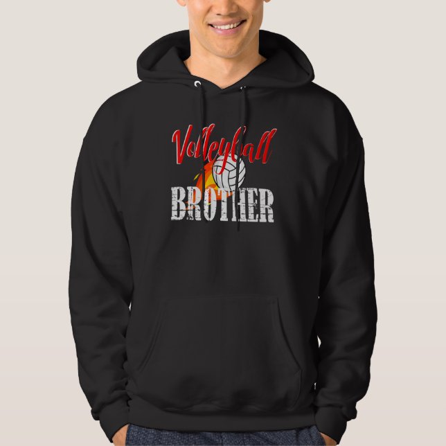 Volleyball Brother Volleyball   Hoodie (Front)