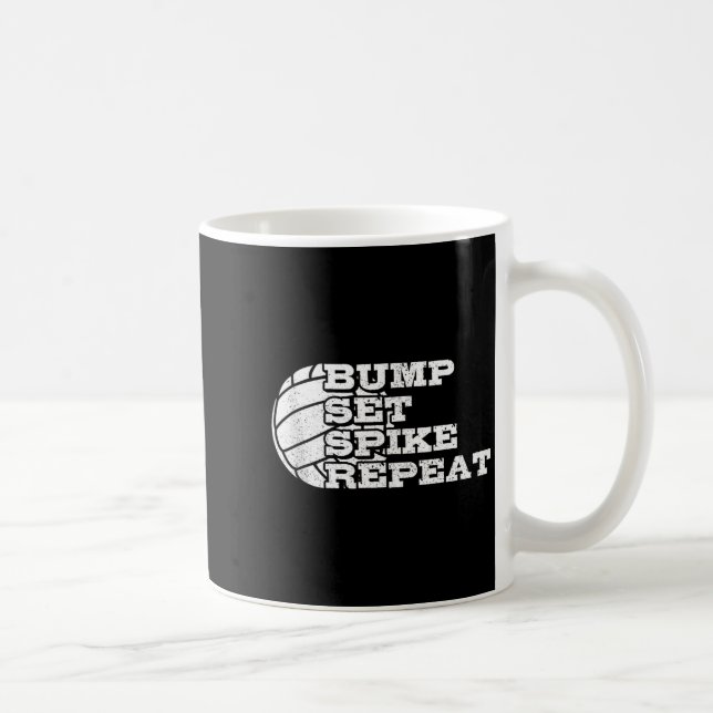 Volleyball Bump Set Ske Repeat Beach Volleyball Gi Coffee Mug (Right)