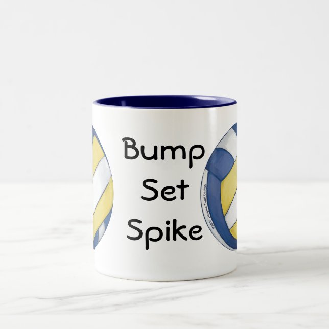 Volleyball Bump, Set, Spike mugs (Center)