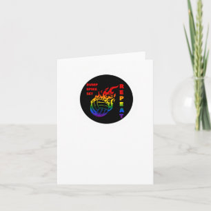 Volleyball Bump Spike Set Repeat Card