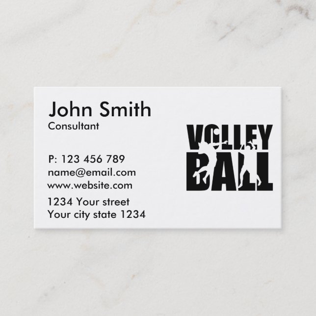Volleyball Business Card (Front)