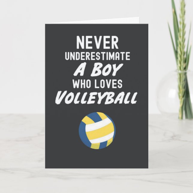 Volleyball Cards For Boys For Kids Sports Athletic (Front)