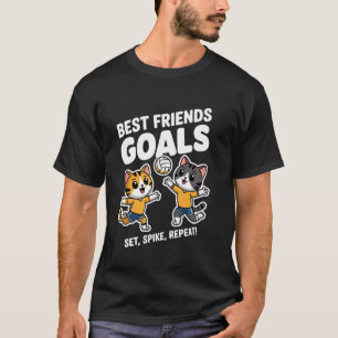 Volleyball Cats Best Friends Volleyball T-Shirt
