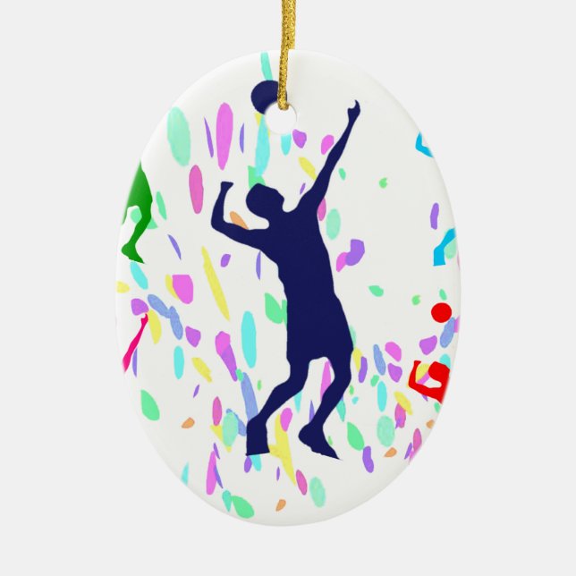VOLLEYBALL CERAMIC ORNAMENT (Front)