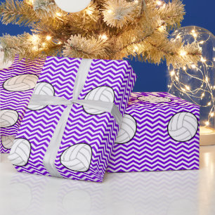 Volleyball Chevron Custom Colour Wrapping Paper