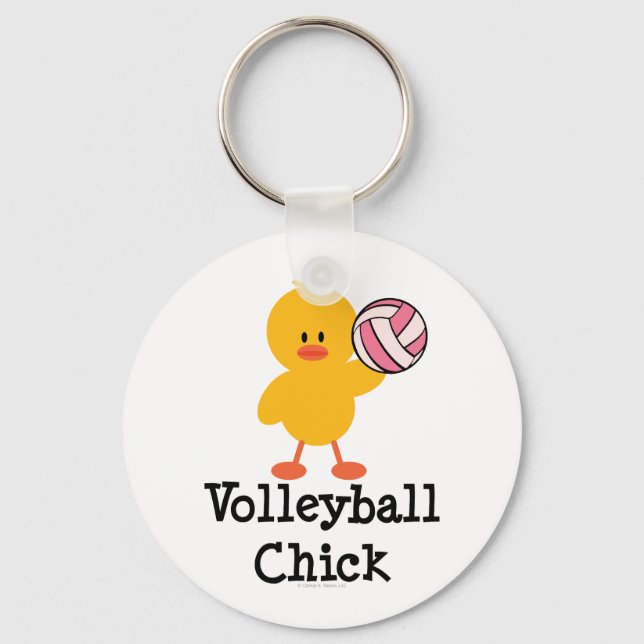 Volleyball Chick Key Chain (Front)