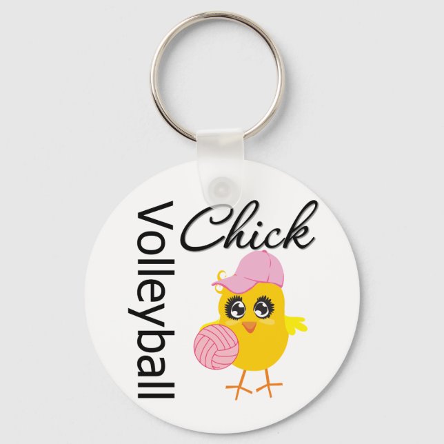 Volleyball Chick Key Ring (Front)