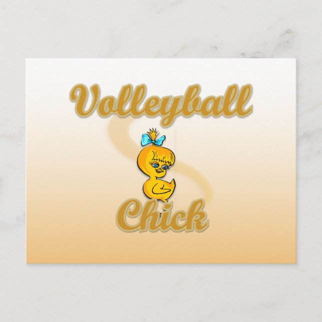 Volleyball  Chick Postcard (Front)