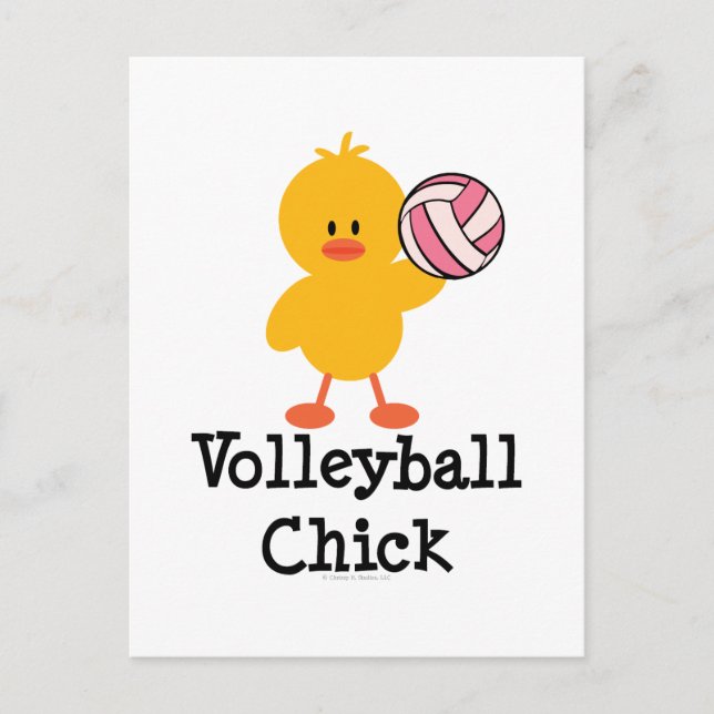 Volleyball Chick Postcard (Front)