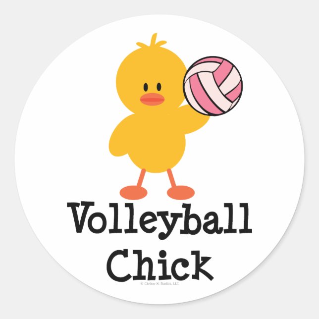 Volleyball Chick Stickers (Front)