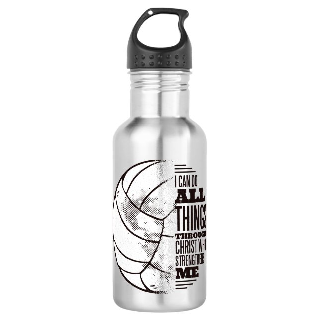 Volleyball christ 710 ml water bottle (Front)