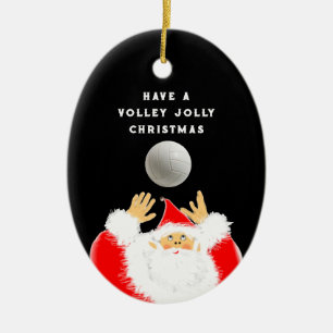 volleyball Christmas Ceramic Ornament