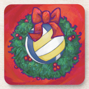 Volleyball Christmas Coaster