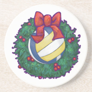 Volleyball Christmas Coaster