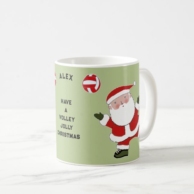 Volleyball Christmas Coffee Mug (Front Right)