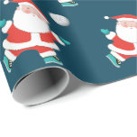 Volleyball Christmas Gift Wrapping Paper<br><div class="desc">Volleyball holiday gift wrap featuring Santa Claus playing volleyball.</div>