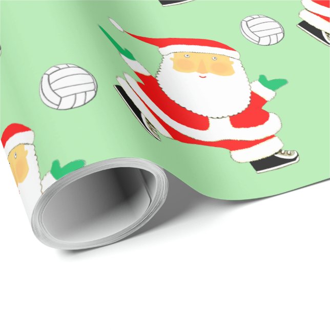 Volleyball Christmas Gift Wrapping Paper (Roll Corner)