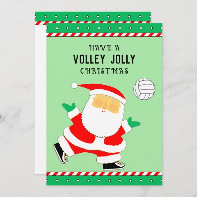 Volleyball Christmas Holiday Card (Front/Back)