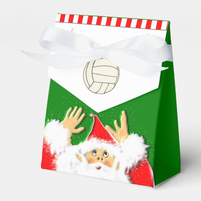 Volleyball Christmas Holiday Favour Box (Front Side)