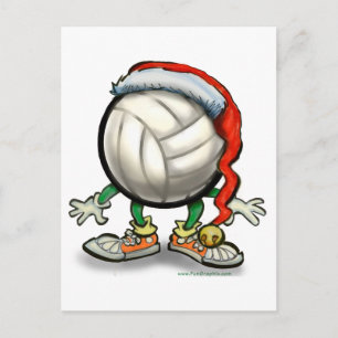 Volleyball Christmas Holiday Postcard