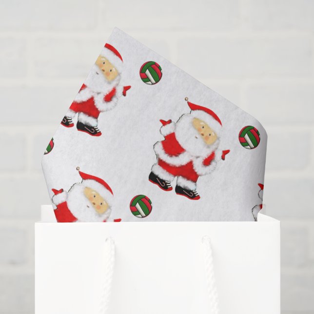 Volleyball Christmas Holiday Tissue Paper (Gift Bag)