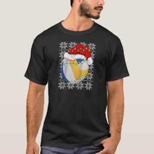 Volleyball Christmas Lights Santa Hat Volleyball U T-Shirt