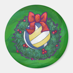 Volleyball Christmas Magnet