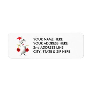 Volleyball Christmas Return Address Label