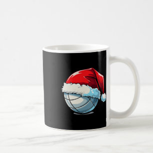 Volleyball Christmas Santa Hat Funny Volleyball Lo Coffee Mug