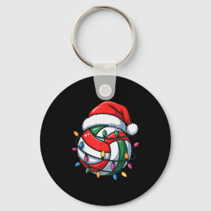 Volleyball Christmas Santa Hat Volleyball Sport Me Key Ring