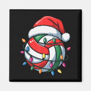 Volleyball Christmas Santa Hat Volleyball Sport Me Magnet