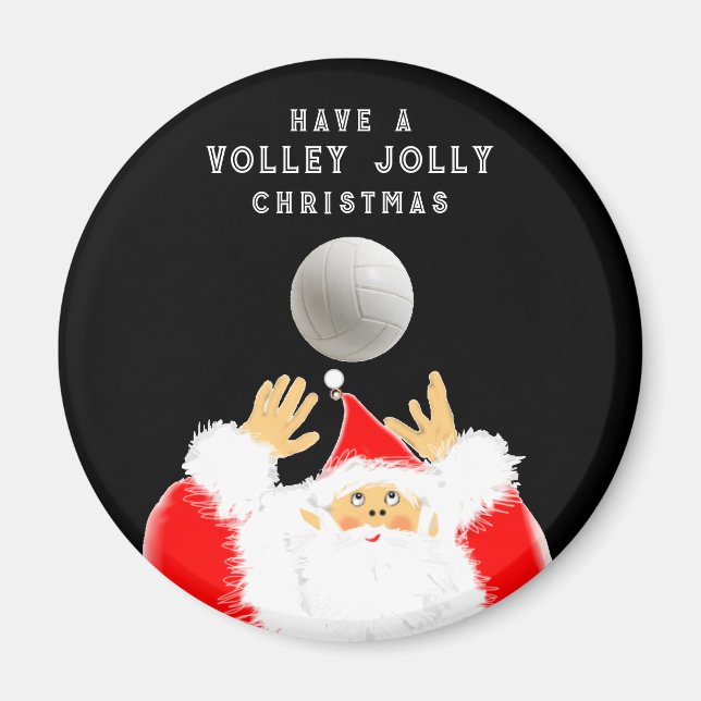 Volleyball Christmas Stocking Stuffer Magnet (Front)