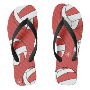 Volleyball Christmas Striped Festive Ball & Snow Thongs