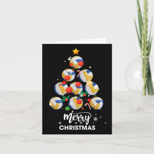 Volleyball Christmas Tree Xmas Gift For Volleyball Card