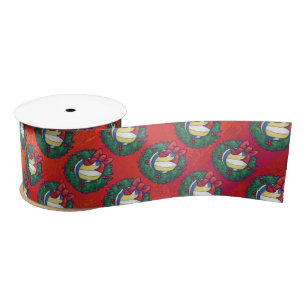 Volleyball Christmas Wreath Satin Ribbon