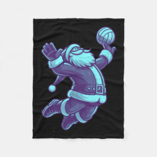 Volleyball Christmas Xmas Christmas Santa Volleyba Fleece Blanket
