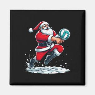 Volleyball Christmas Xmas Christmas Santa Volleyba Magnet
