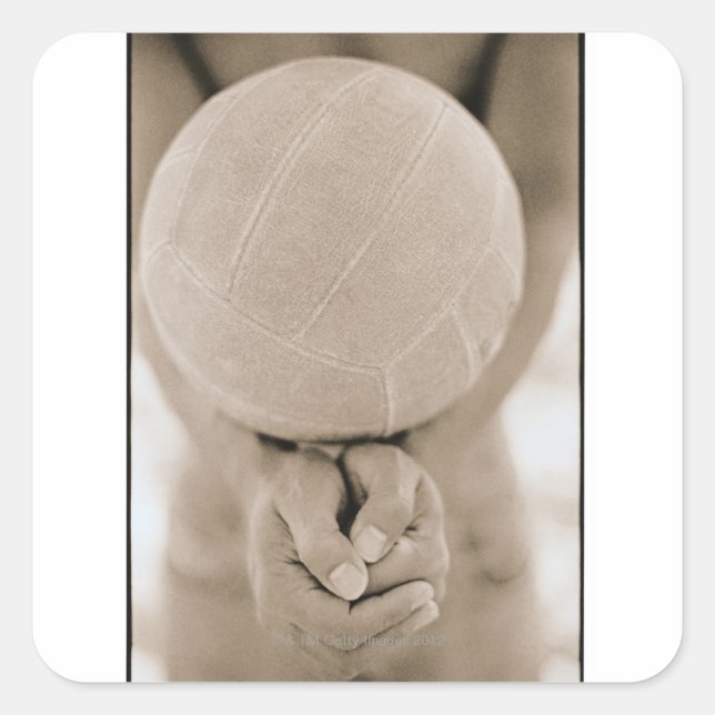 Volleyball Close-Up Square Sticker (Front)