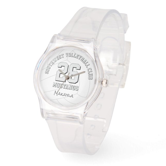 volleyball club team name personalised watch (Angle)