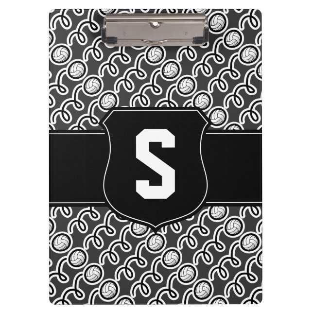 Volleyball coach clipboard | Personalised monogram (Front)