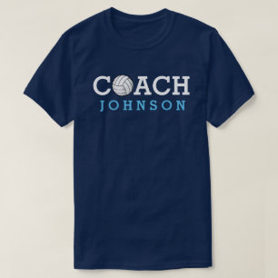 Volleyball Coach Custom Name T-Shirt