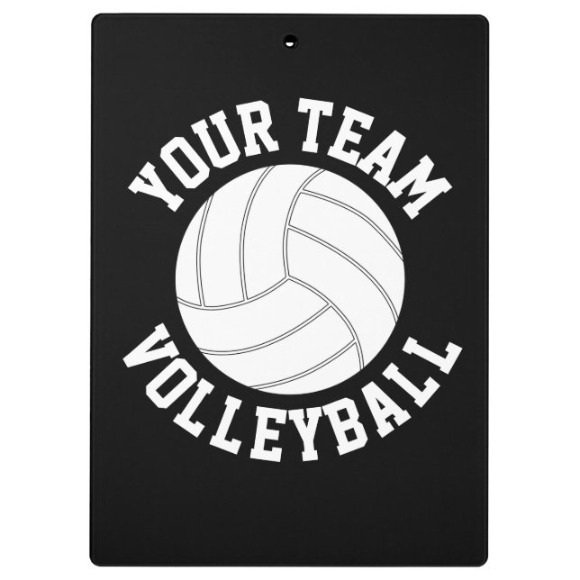 Volleyball Coach Custom Team Name and Colour Sport Clipboard (Back)