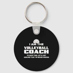 Volleyball Coach Funny Gift - Assume I39m Never Wr Key Ring
