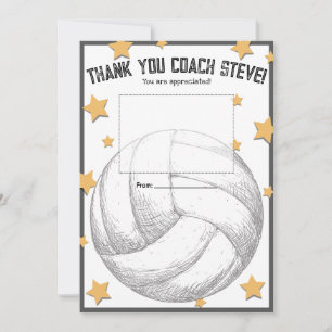 Volleyball coach gift card holder thank you