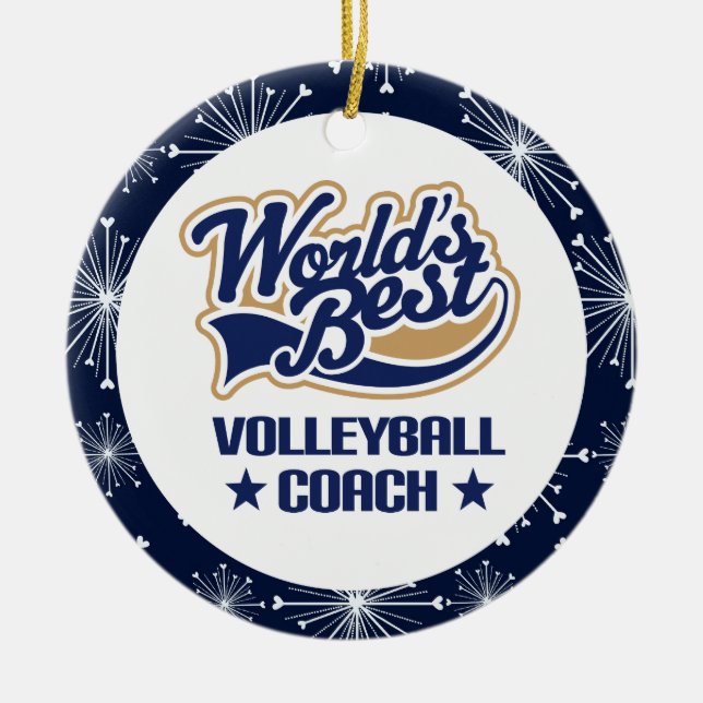 Volleyball Coach Gift Ornament (Front)